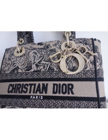 Sac Lady Dior D'Lite toile de Jouy