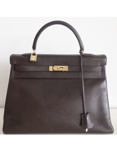 Sac Hermes Kelly 35 marron