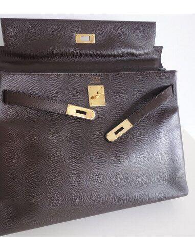 Sac Hermes Kelly 35 marron