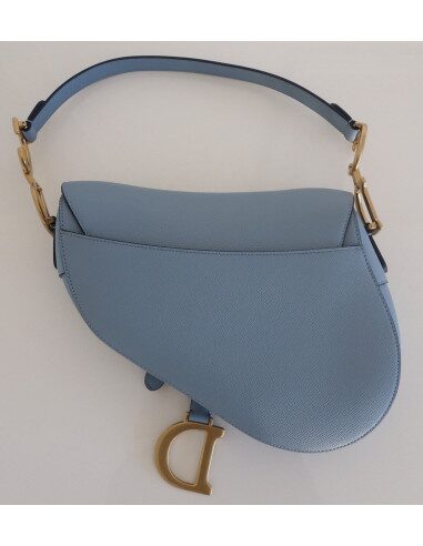 Sac Dior Saddle cuir bleu horizon