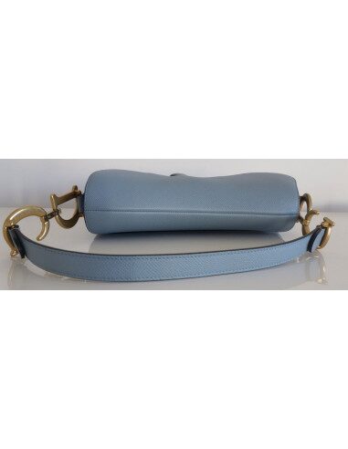 Sac Dior Saddle cuir bleu horizon