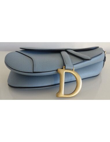 Sac Dior Saddle cuir bleu horizon