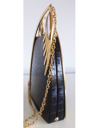 Minaudière Lalique crocodile