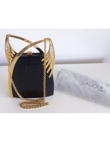 Minaudière Lalique crocodile