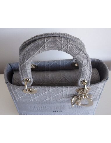 Sac Lady Dior D'Lite gris