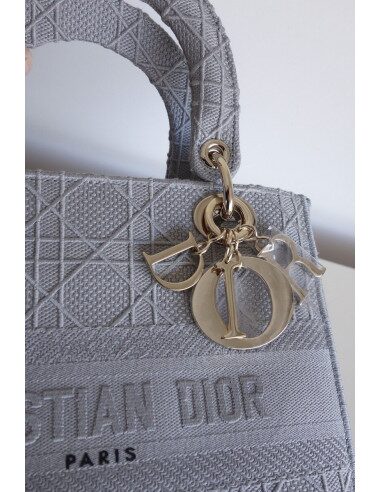 Sac Lady Dior D'Lite gris