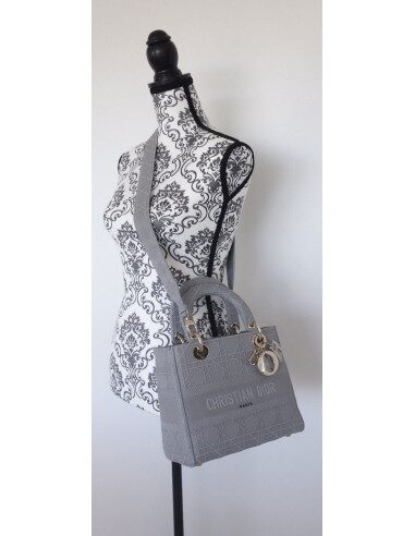 Sac Lady Dior D'Lite gris