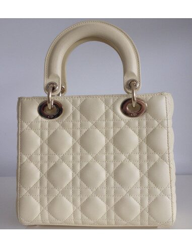 Sac Lady Dior jaune pâle