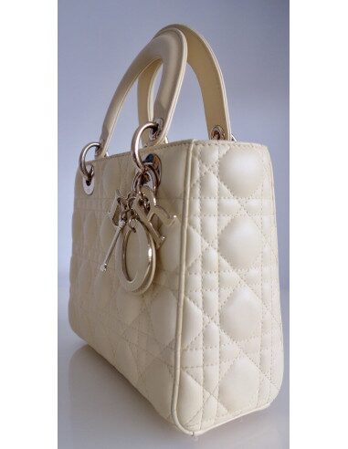 Sac Lady Dior jaune pâle