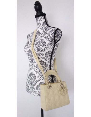 Sac Lady Dior jaune pâle