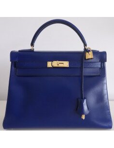 Sac Hermes Kelly bleu roi 2