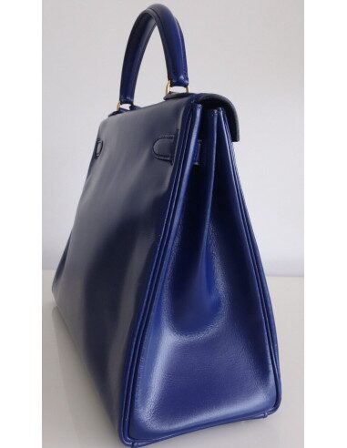 Sac Hermes Kelly bleu roi