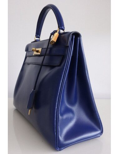 Sac Hermes Kelly bleu roi