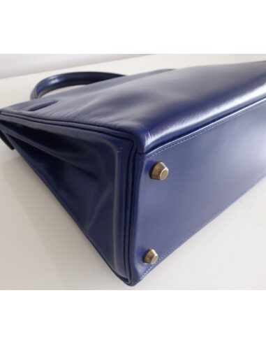 Sac Hermes Kelly bleu roi