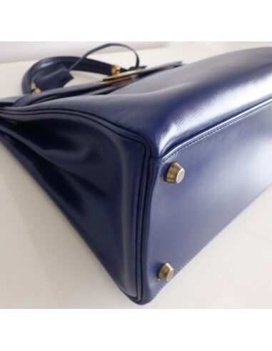Sac Hermes Kelly bleu roi