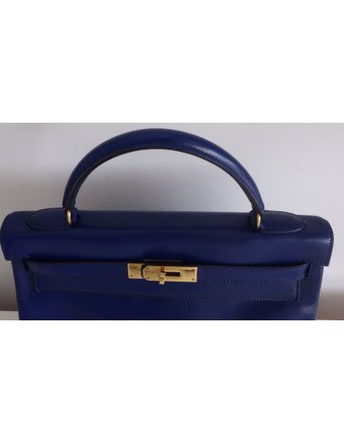 Sac Hermes Kelly bleu roi