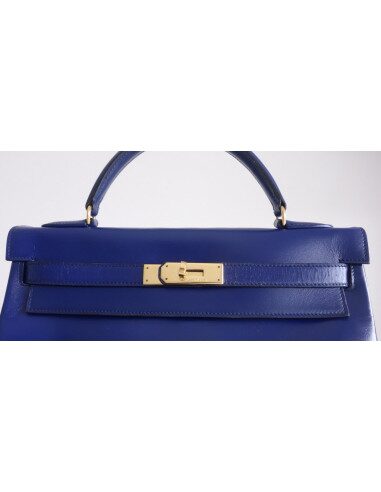 Sac Hermes Kelly bleu roi