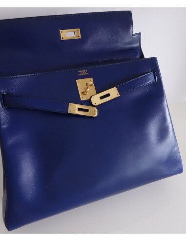 Sac Hermes Kelly bleu roi