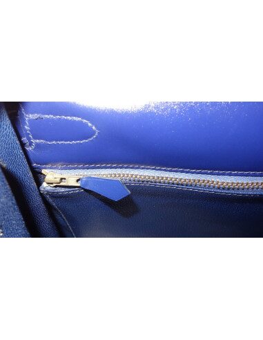 Sac Hermes Kelly bleu roi