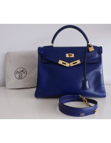 Sac Hermes Kelly bleu roi