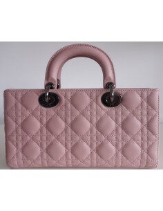 Sac Lady D-Joy cuir vieux rose 2