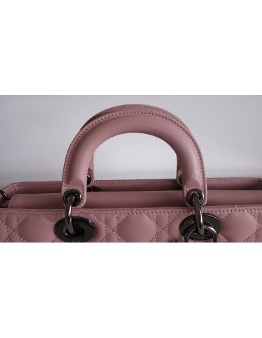 Sac Lady D-Joy cuir vieux rose