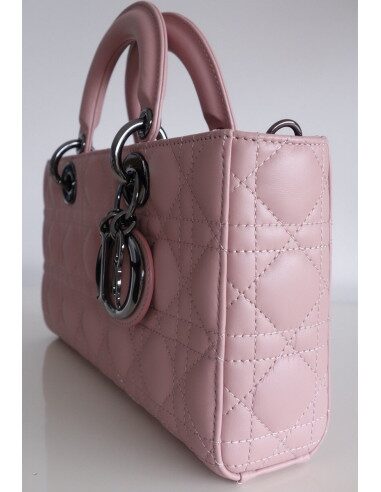 Sac Lady D-Joy cuir vieux rose