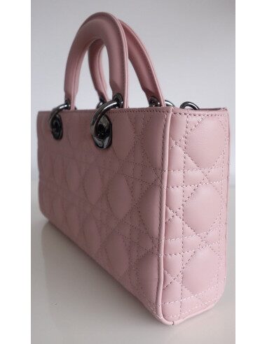 Sac Lady D-Joy cuir vieux rose