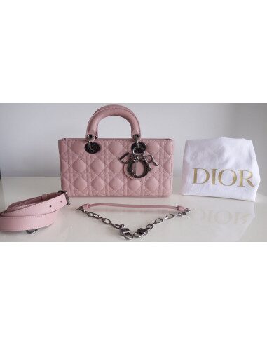 Sac Lady D-Joy cuir vieux rose