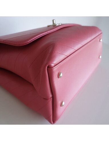 Sac Chanel à rabat rose
