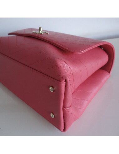 Sac Chanel à rabat rose