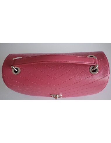 Sac Chanel à rabat rose