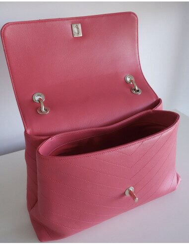 Sac Chanel à rabat rose