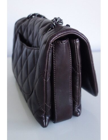 Sac Chanel Classique cuir chocolat
