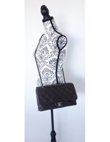 Sac Chanel Classique cuir chocolat