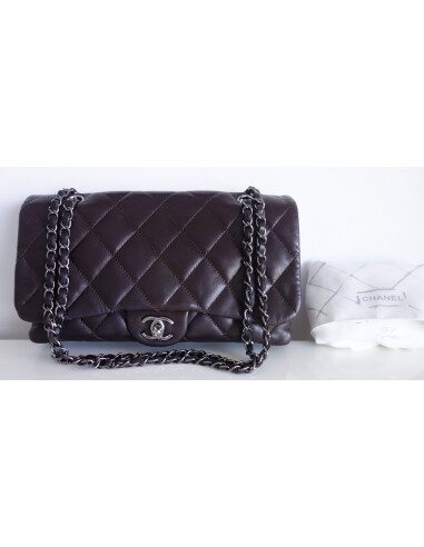 Sac Chanel Classique cuir chocolat