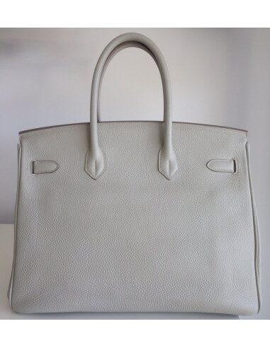 Sac Hermes Birkin 35 gris perle