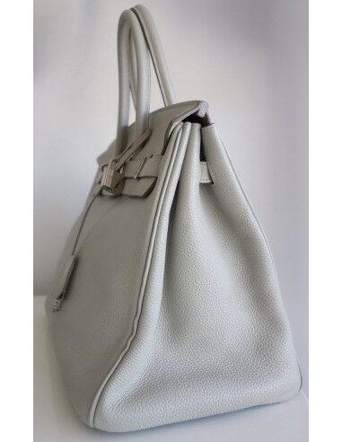 Sac Hermes Birkin 35 gris perle