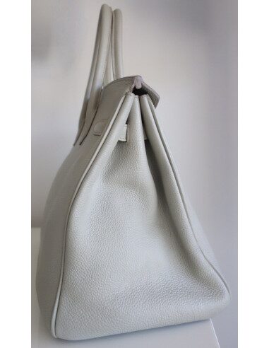 Sac Hermes Birkin 35 gris perle