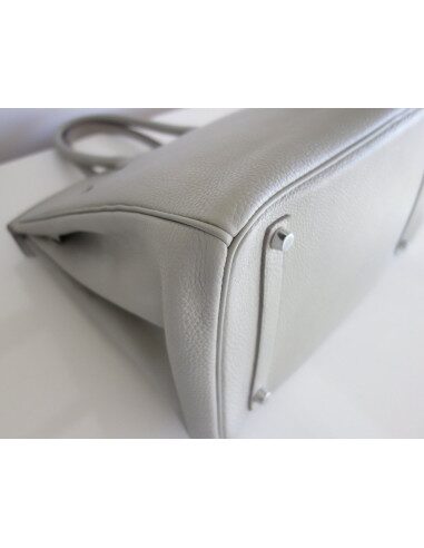 Sac Hermes Birkin 35 gris perle