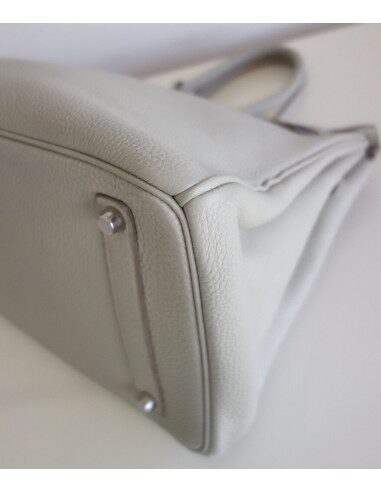 Sac Hermes Birkin 35 gris perle