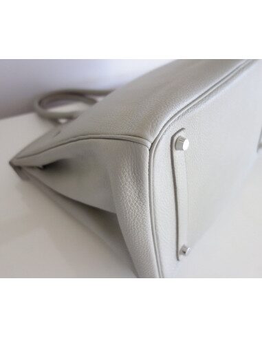 Sac Hermes Birkin 35 gris perle