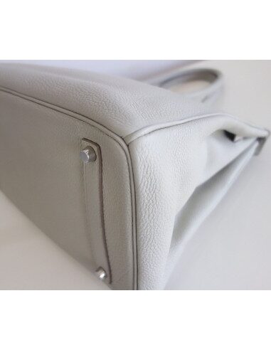 Sac Hermes Birkin 35 gris perle