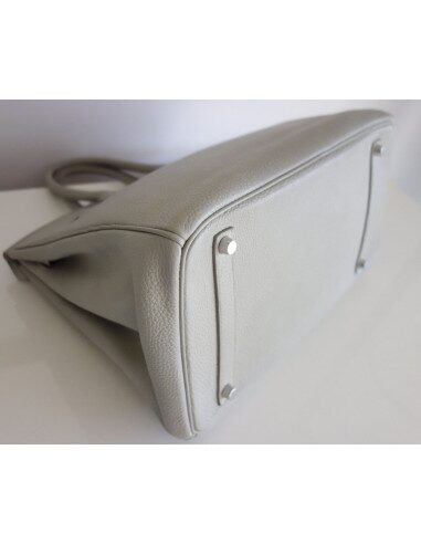 Sac Hermes Birkin 35 gris perle