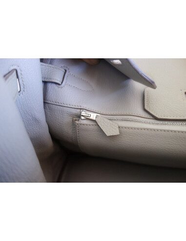 Sac Hermes Birkin 35 gris perle