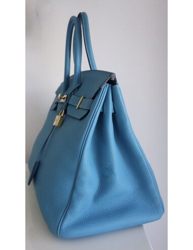 Sac Hermes Birkin 35 bleu