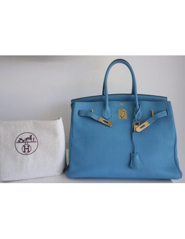 Sac Hermes Birkin 35 bleu