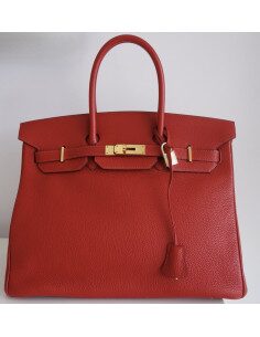 Sac Hermes Birkin 35 rouge