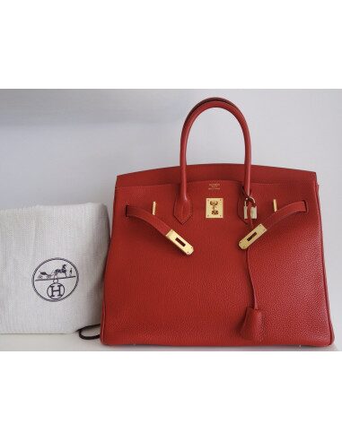 Sac Hermes Birkin 35 rouge