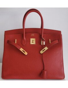Sac Hermes Birkin 35 rouge 2
